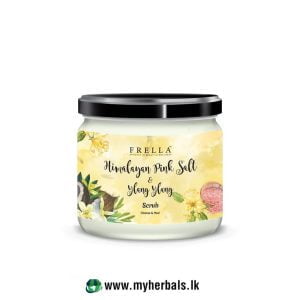 FRELLA Himalayan Pink Salt & Ylang Ylang Scrub at Myherbals.lk. Mineral-rich exfoliating salt scrub with Ylang Ylang oil for soft and radiant skin.