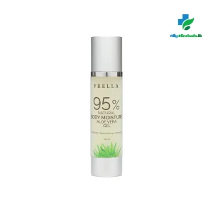 FRELLA Pure Aloe Vera Body Moisture Gel 100ml bottle for natural skin hydration and cooling relief. Shop Now at www.myherbals.lk