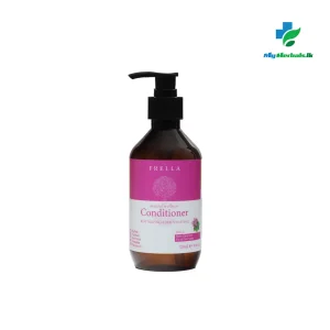 FRELLA Rose Geranium Conditioner 320ml bottle for deep botanical hair hydration and smoothing. Shop Now at www.myherbals.lk